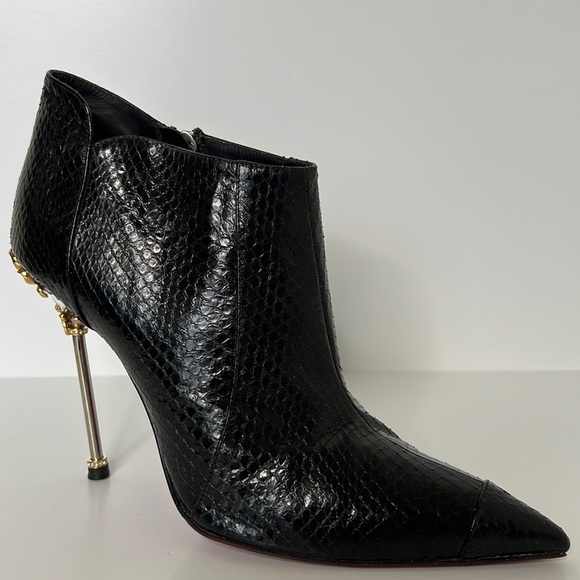 Cesare Paciotti Snakeskin Bootie Ankle Boots Size 8.5 - Picture 2 of 7